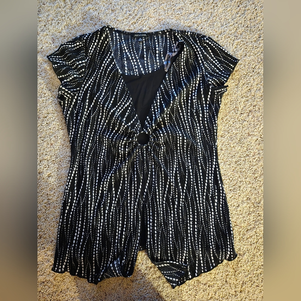 Notations Black and White Shirt